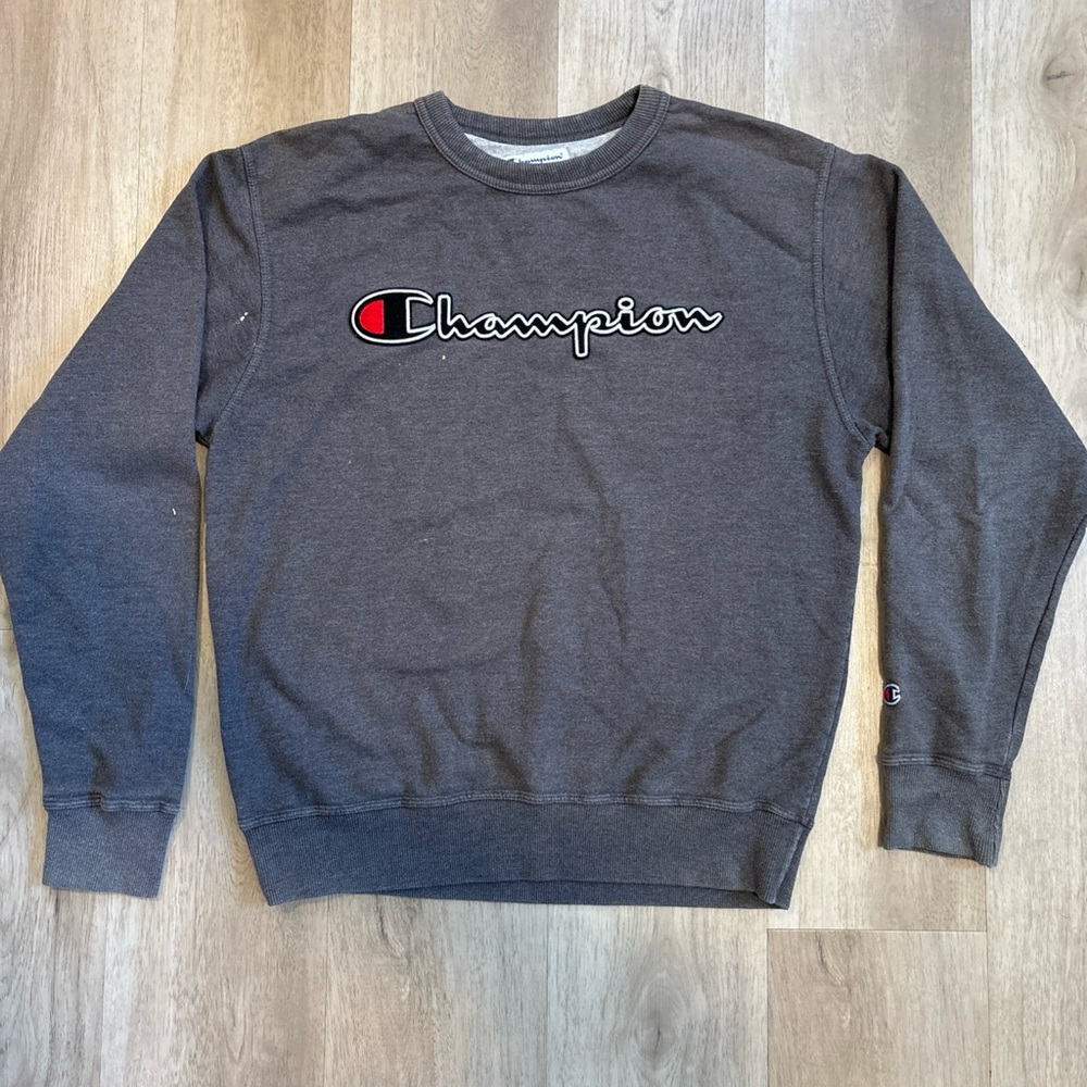Champion Men's Dark Gray Crewneck Sweater Size Medium